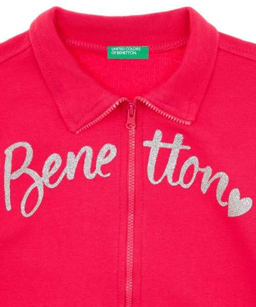 BENETTON (UNITED COLORS OF BENETTON GIRLS)(ユナイテッド　カラーズ　オブ　ベネトン　ガールズ)/スウェットロゴジップスタンドカーディガン/img06