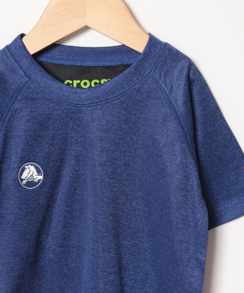 crocs(KIDS WEAR)(クロックス（キッズウェア）)/CROCSロゴジャガード切り替え半袖Tシャツ/img02
