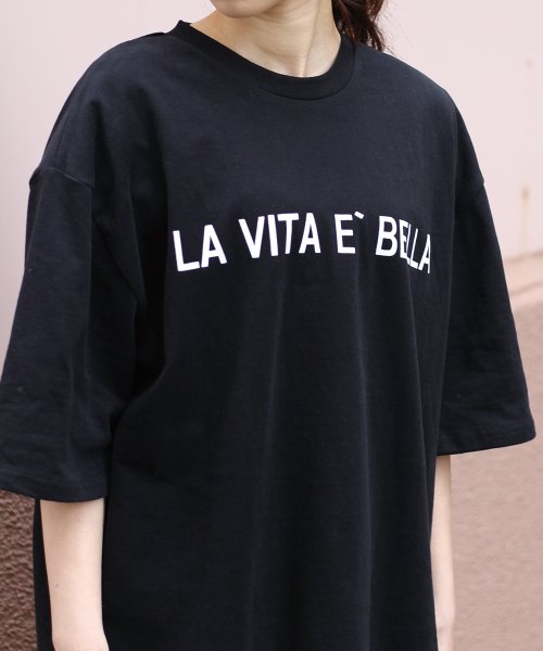 Bou Jeloud(ブージュルード)/◆綿100％でほっとする着心地◆ゆったりシルエットロゴTシャツ/img14