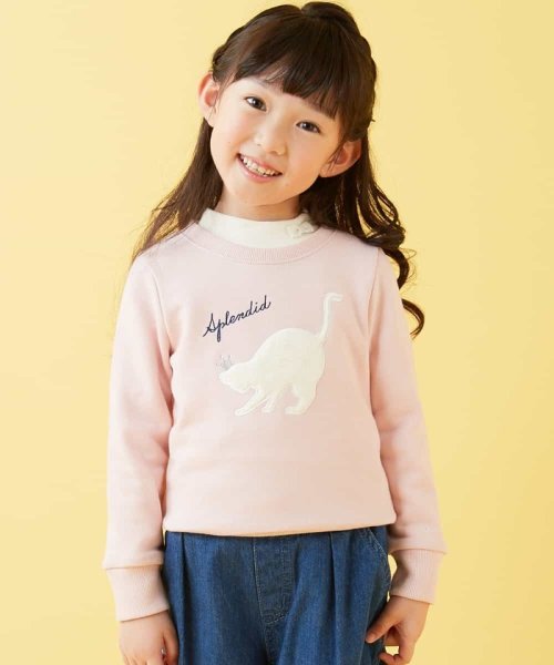 a.v.v(KID'S)(アー・ヴェ・ヴェキッズ)/[100－130]リボンデザインプチハイネックカットソー[WEB限定サイズ]/img01