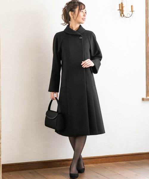 セール 喪服 礼服 冠婚葬祭 ブラックフォーマルウールロングコート フォルムフォルマ Form Forma Magaseek