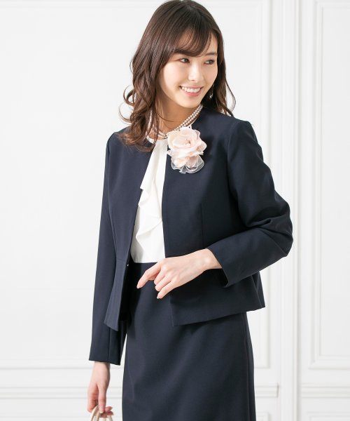 ノーカラージャケット フリルワンピース セットアップスーツ フォルムフォルマ Form Forma Magaseek