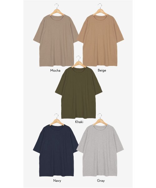 MICHYEORA(ミチョラ)/MICHYEORA(ミチョラ)365日Tシャツ－1 Tシャツ トップス カラー 無地 オーバーサイズ 半袖 大きいサイズ ゆったり/img05