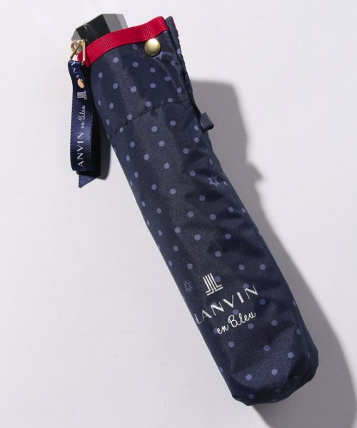 LANVIN en Bleu(umbrella)(ランバンオンブルー（傘）)/折りたたみ傘　軽量　サテンドット/img02