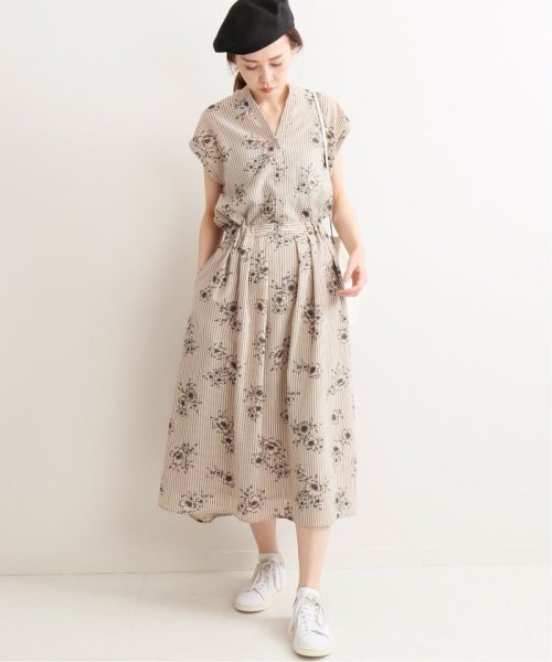 追加2 ストライプフラワースキッパーシャツワンピース イエナ Iena Magaseek
