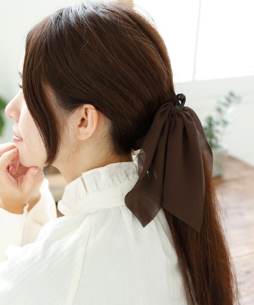 クーポン セール 10 Off シフォンの大きめリボンバナナクリップ コレカラ Colleca La Magaseek