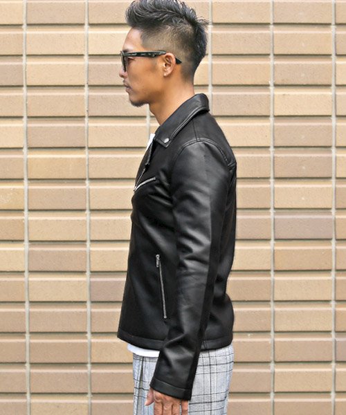 セール ライダースジャケット メンズ ダブルライダース Pu レザー アウター Bitter ビター系 Puレザーダブルライダースジャケット ジャケット ブルゾン 羽織 ラグスタイル Luxstyle Magaseek