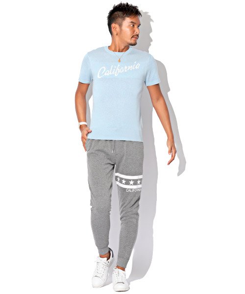 サマーニット メンズ ニット 半袖 California カリフォルニア サーフ Surf 夏 Bitter ビター系 Californiaクルーネック半袖サマ ラグスタイル Luxstyle Magaseek