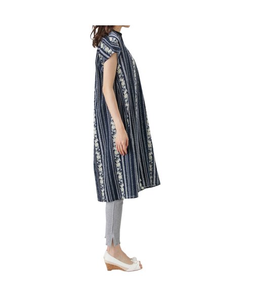 Navy ふわり カル リップルワンピース 132 3428 マックハウス レディース Mac House Women Magaseek