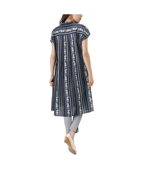 Navy ふわり カル リップルワンピース 132 3428 マックハウス レディース Mac House Women Magaseek