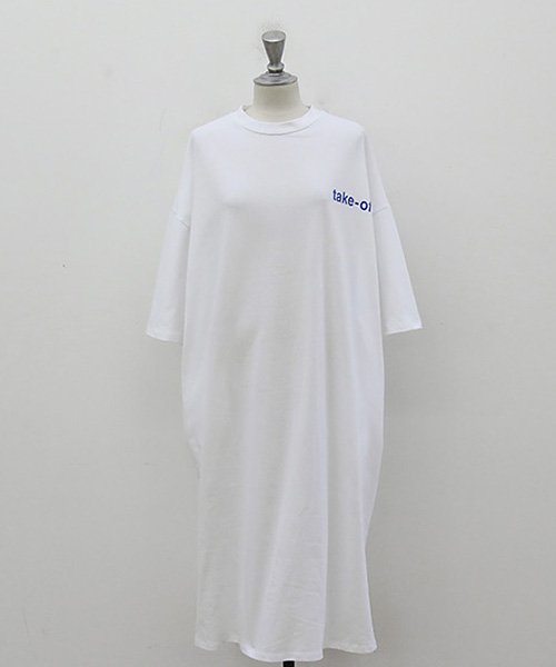 NANING9(ナンニング)/NANING9(ナンニング)バックプリントTシャツワンピース－1 Tシャツ ワンピース ロング丈 ルーズ ゆったり 体系カバー/img19