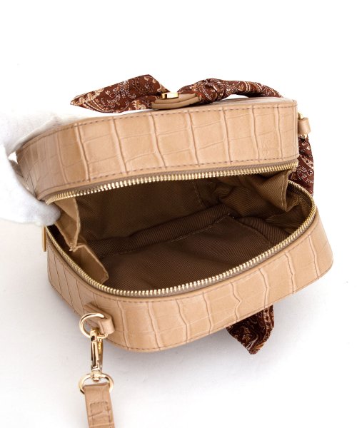 UNGRID bag(アングリッド　バッグ)/スカーフ付クロコ風型押しスクエアバッグ/img34