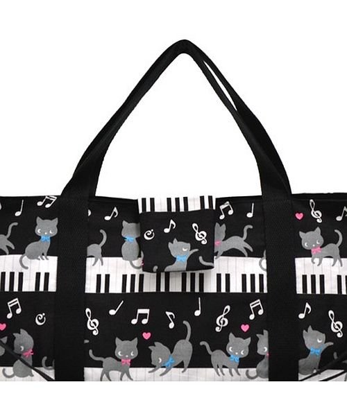 通園 通学 鍵盤ハーモニカケース スタンダード ピアノの上で踊る黒猫ワルツ ブラック カラフルキャンディスタイル Colorful Candy Style Magaseek