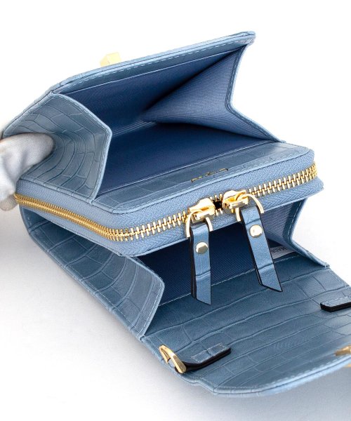 UNGRID bag(アングリッド　バッグ)/クロコ風型押し縦型マルチケース(ポシェットウォレット)/img04