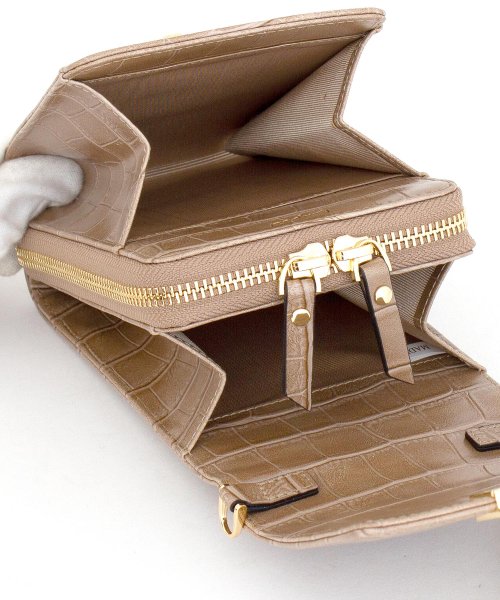 UNGRID bag(アングリッド　バッグ)/クロコ風型押し縦型マルチケース(ポシェットウォレット)/img09