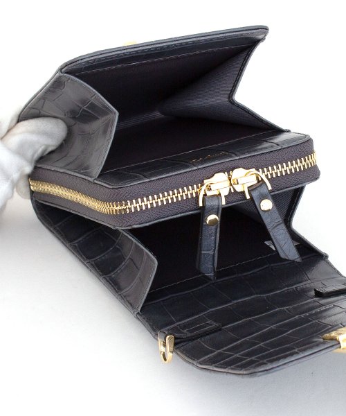 UNGRID bag(アングリッド　バッグ)/クロコ風型押し縦型マルチケース(ポシェットウォレット)/img11