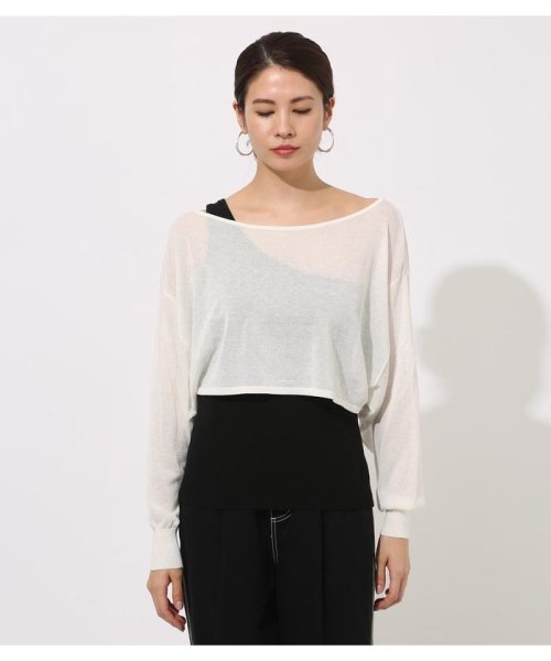 AZUL by moussy(アズールバイマウジー)/ONE－SHOULDER KNIT SET TOPS/img04