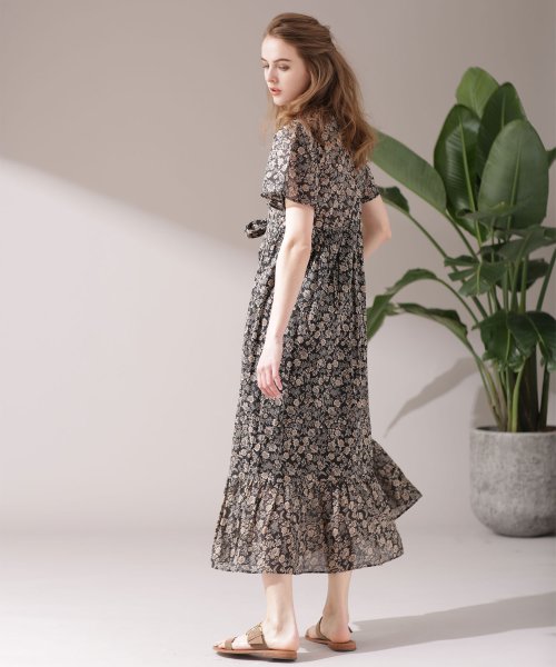 セール Glow 7月号掲載 Ne Quittez Pas 別注花柄マキシワンピース ナノ ユニバース Nano Universe Magaseek