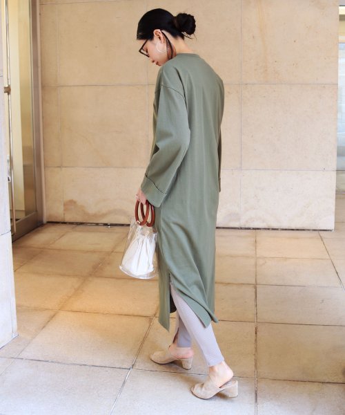 クーポン開催中 セール 15 Off G 4 コットン 長袖 Tシャツワンピース ワイド袖 アンドミー And Me Magaseek