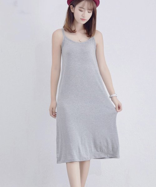 マキシワンピース 重ね着 レディース ノースリーブ ルームウェア 部屋着 タンクトップ 即納 ミニミニストア Miniministore Magaseek