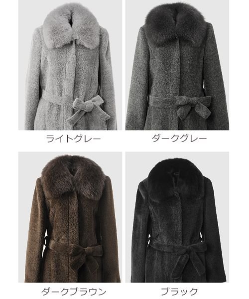sankyoshokai(サンキョウショウカイ)/スーリー アルパカ コート フォックス 襟付き 日本製/img14