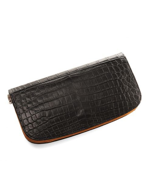 [HALEINE] 本革クロコダイルレザー お財布ショルダー パーティーバッグ 