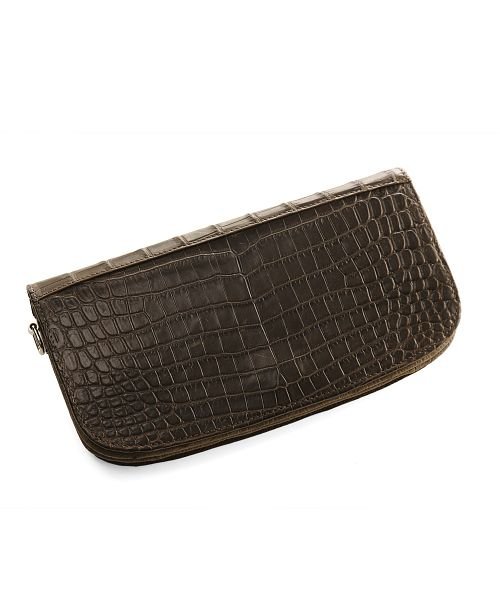 [HALEINE] 本革クロコダイルレザー お財布ショルダー パーティーバッグ 