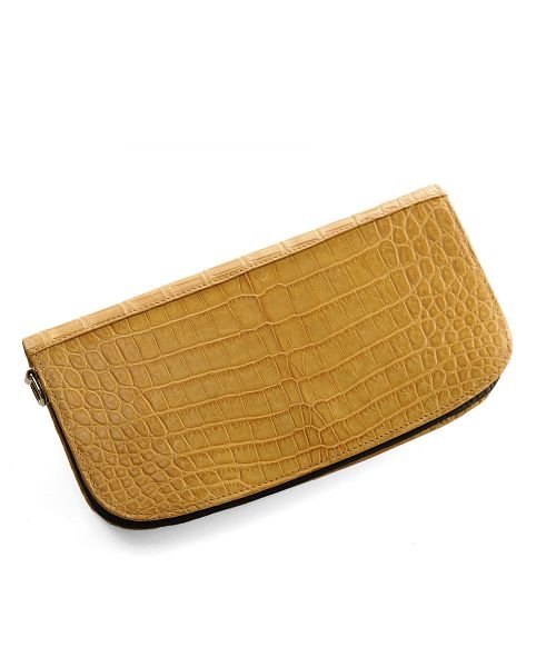 [HALEINE] 本革クロコダイルレザー お財布ショルダー パーティーバッグ 