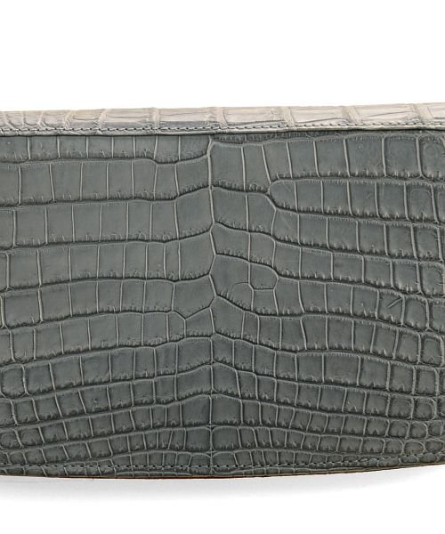 [HALEINE] 本革クロコダイルレザー お財布ショルダー パーティーバッグ 