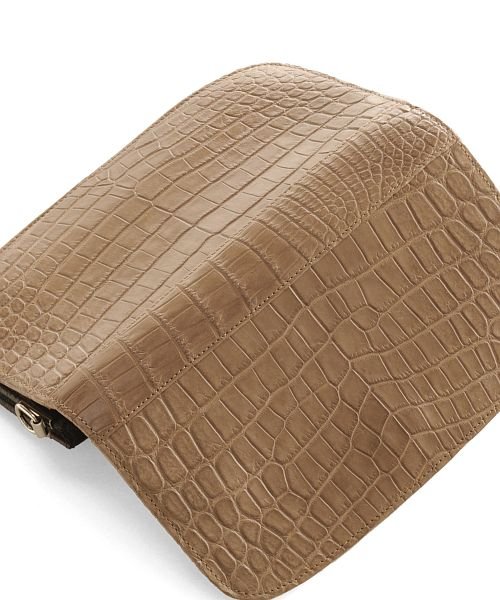[HALEINE] 本革クロコダイルレザー お財布ショルダー パーティーバッグ 