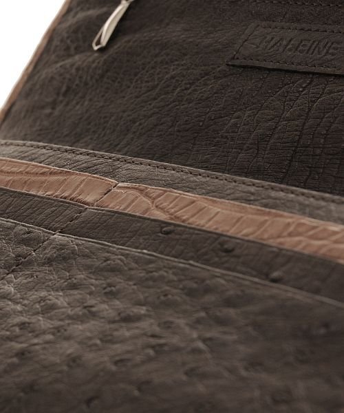 [HALEINE] 本革クロコダイルレザー お財布ショルダー パーティーバッグ 