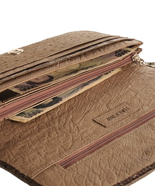 [HALEINE] 本革クロコダイルレザー お財布ショルダー パーティーバッグ 