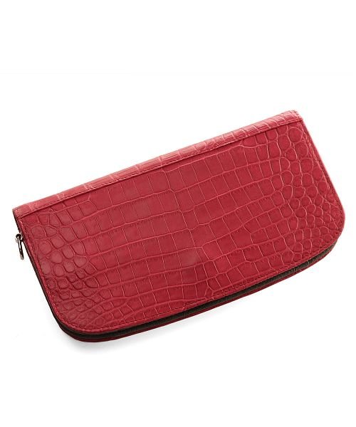 [HALEINE] 本革クロコダイルレザー お財布ショルダー パーティーバッグ 