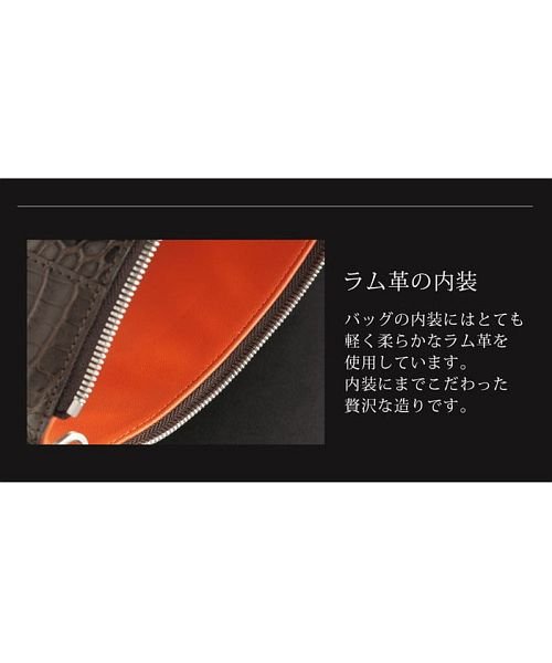 sankyoshokai(サンキョウショウカイ)/クロコダイルレザー ハンドバッグ レディース マット加工/img10