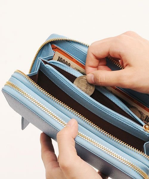 Haleine フランス製 サフィアーノ レザー 多機能 長財布 レディース メンズ アレンヌ Haleine Magaseek