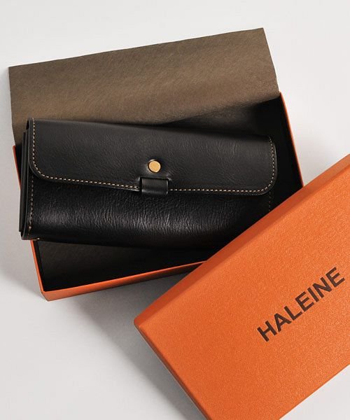 HALEINE(アレンヌ)/[HALEINE] 日本製 本革レザー 長財布 かぶせ レディース メンズ/img14