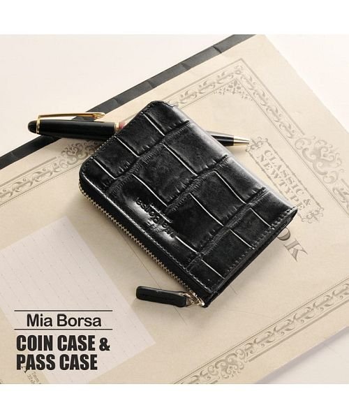 Mia Borsa(ミアボルサ)/[Mia Borsa] クロコダイル型押し レザー カード＆コインケース パスケース メンズ/img06