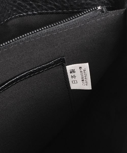 牛革レザーフォーマルバッグ ファスナー付きポケット×1