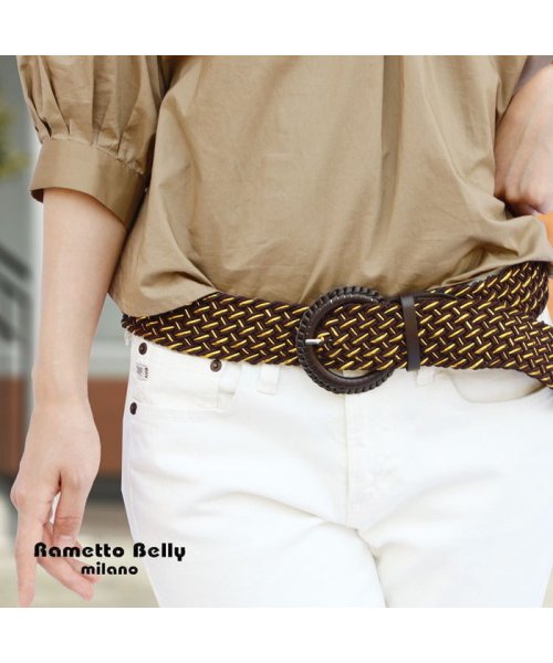 Rametto Belly(ラメットベリー)/[Rametto Belly] ストレッチ ベルト メッシュ ピンタイプ レディース/img01