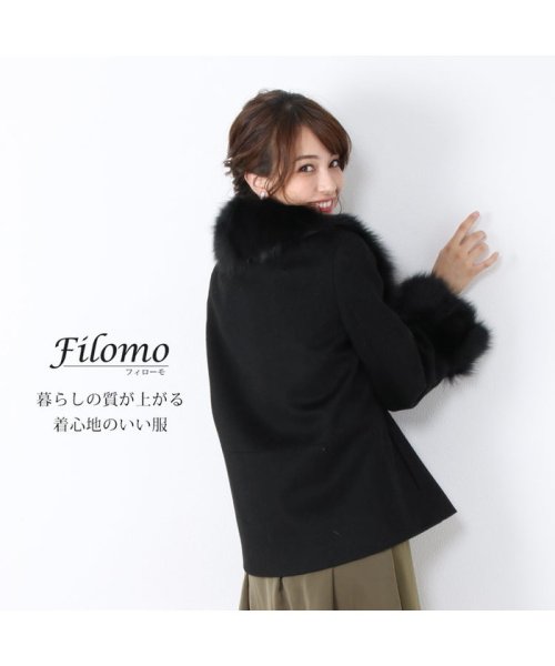Filomo(フィローモ)/[Filomo] ブランドカシミヤ ファー付きウール ジャケット レディース/img03