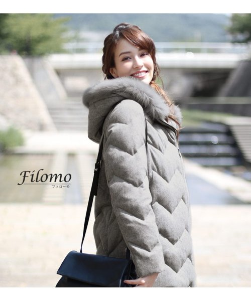 Filomo ダウンコート レディース フォックスファー フード付き フィローモ Filomo Magaseek