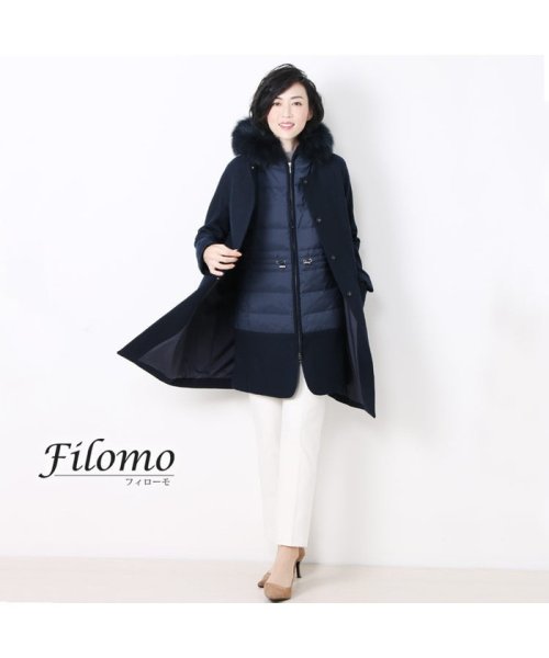 Filomo(フィローモ)/[Filomo] カシミヤ ブレンド ウールコート レディース ダウンベスト付き/img08