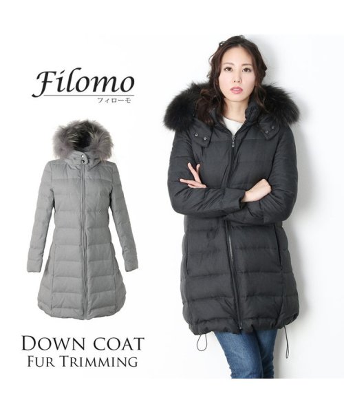 セール Filomo ダウンコート レディース ファー フード付き セール Filomo ダウンコート レディース ファー フード付き