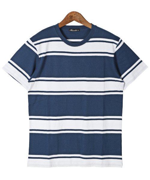 セール ラグスタイル Luxstyle 先染めランダムボーダー半袖tシャツ Tシャツ メンズ 半袖 ボーダー 半袖tシャツ 先染め ランダム Magaseek