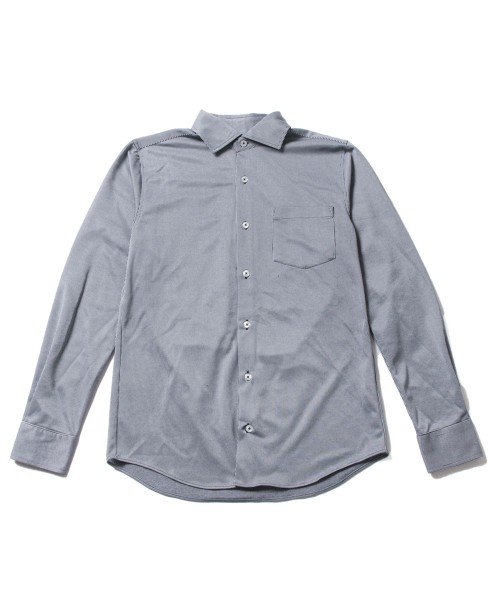 THE CASUAL(ザ　カジュアル)/(バイヤーズセレクト) Buyer's Select 日本製ニットピケストライプホリゾンタルカラー長袖カットシャツ/img06