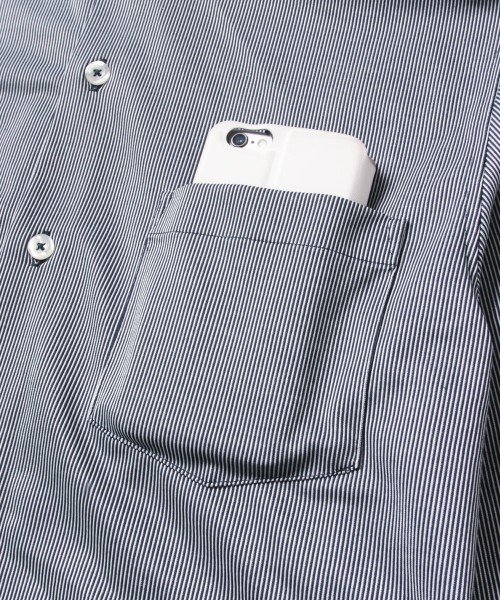 THE CASUAL(ザ　カジュアル)/(バイヤーズセレクト) Buyer's Select 日本製ニットピケストライプホリゾンタルカラー長袖カットシャツ/img09