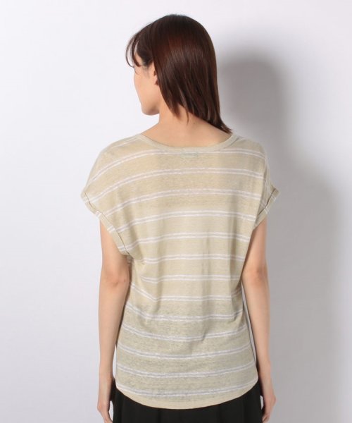 BENETTON (women)(ベネトン（レディース）)/リネンラウンドネックボーダー半袖Tシャツ・カットソー/img02