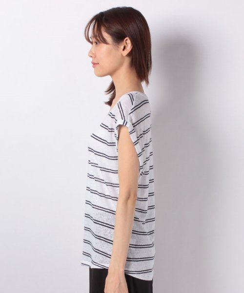 BENETTON (women)(ベネトン（レディース）)/リネンラウンドネックボーダー半袖Tシャツ・カットソー/img09