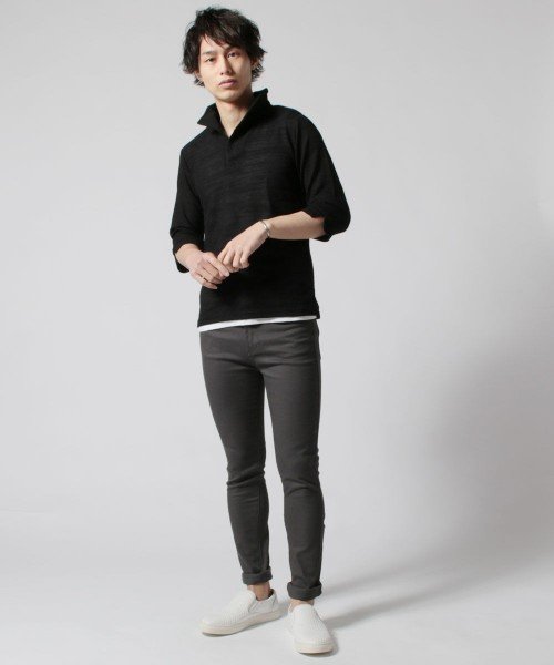 バイヤーズセレクト Buyer S Select スラブパイルイタリアン襟ワイヤー7分袖ポロシャツ ザ カジュアル The Casual Magaseek