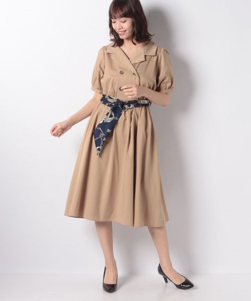 セール スカーフ ベーシックサッシュ付 トレンチワンピース イング Ingni Magaseek セール スカーフ ベーシックサッシュ付 トレンチワンピース イング Ingni Magaseek